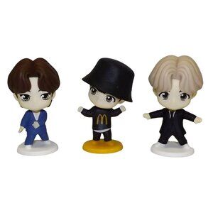 BTS McDonalds Collaboration Mini Figurines Set Of 3 Tinytan Jung Kook V